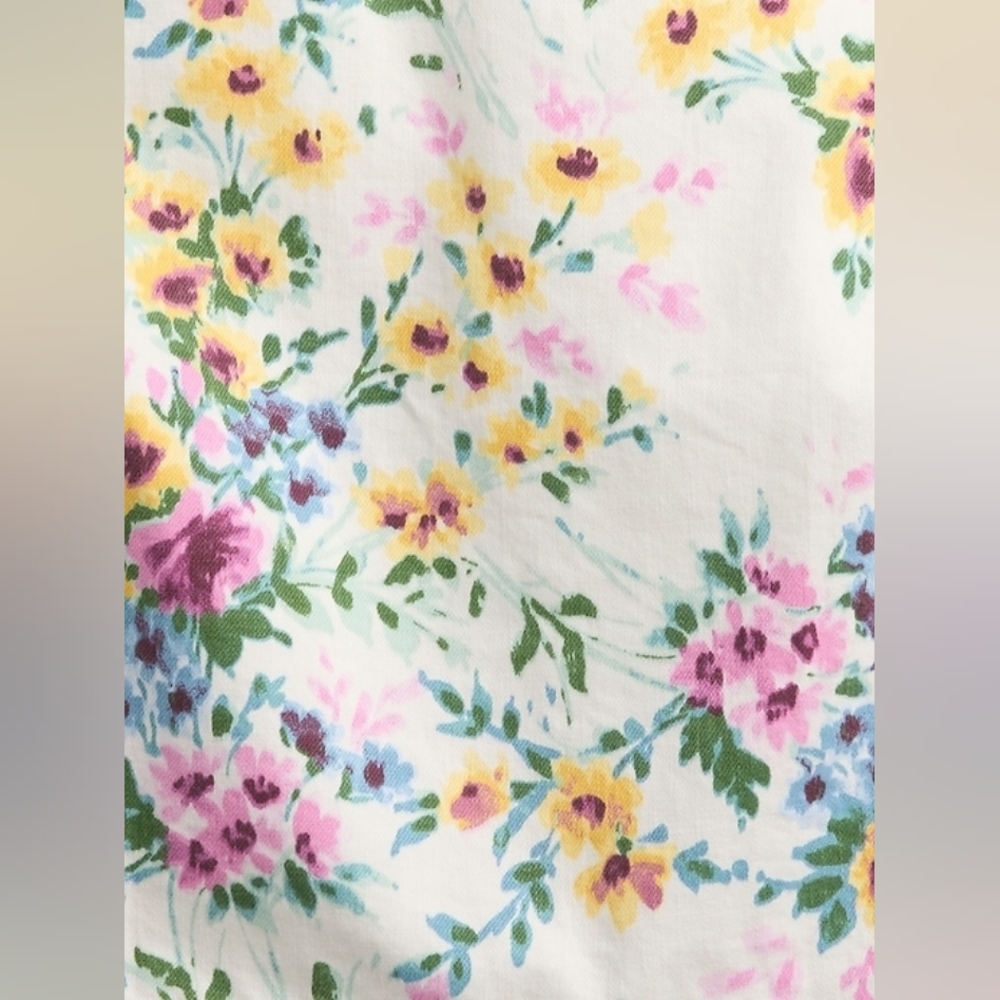 GAP denim floral crop shell tank - Picture 4 of 5